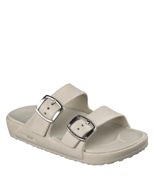 Skechers White Flat Sandals