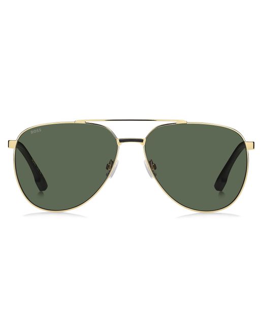 Boss Green Pilot Round Sunglasses for men