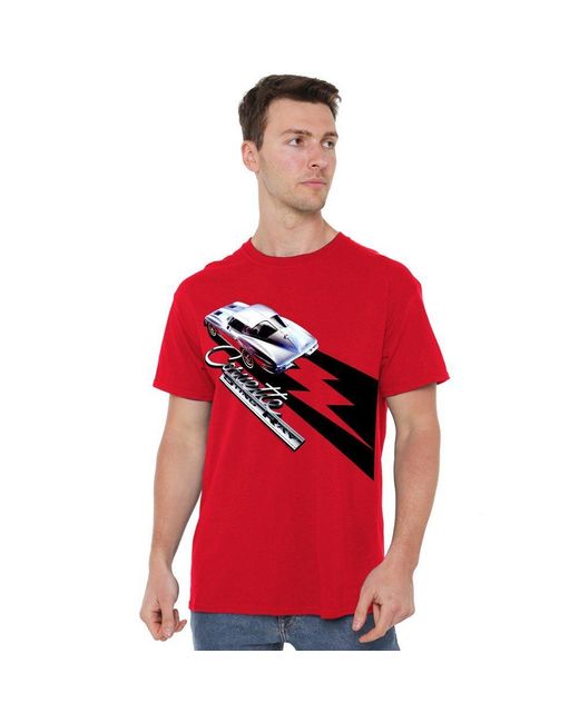 Other Red Chevrolet Split Window Sting Ray T Shirt for men