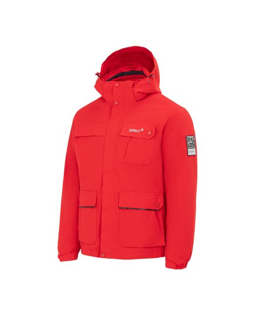 Gelert Red 3-In-1 Windproof Fleece Lined Detachable Hood Long Sleeve Jacket for men