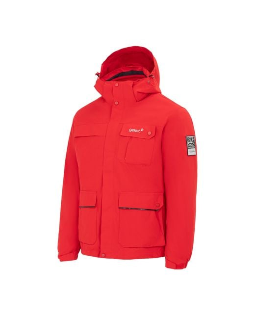 Gelert Red 3-In-1 Windproof Fleece Lined Detachable Hood Long Sleeve Jacket for men