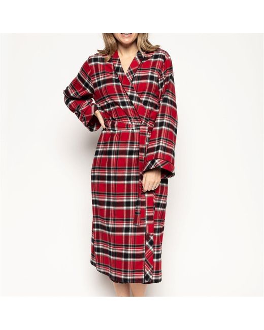Cyberjammies Red Clarissa Long Dressing Gown