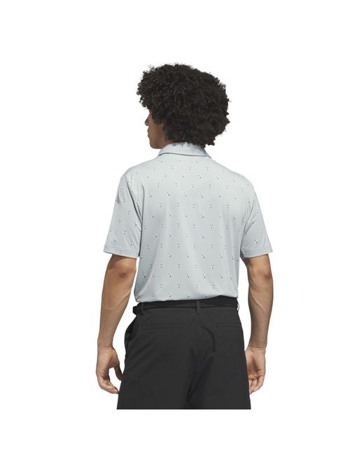 Adidas Blue Short Sleeve Performance Polo Shirt for men