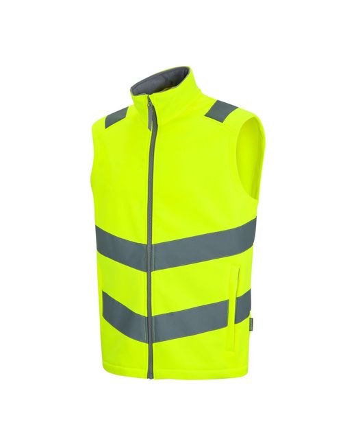 Regatta Green Hi-Vis Pro Contract Ablaze Softshell Bodywar for men