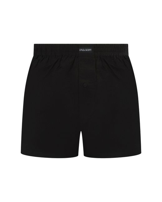 Lyle & Scott Black Woven Boxer for men