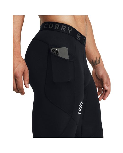 Under Armour Blue Ua Curry Brand 3/4 Lgs Baselayer Legging for men