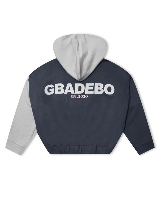 GBADEBO Blue Two Tone Hoodie for men