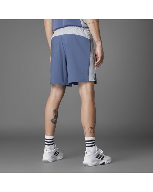 Adidas Blue Climacool Colorblock Shorts for men