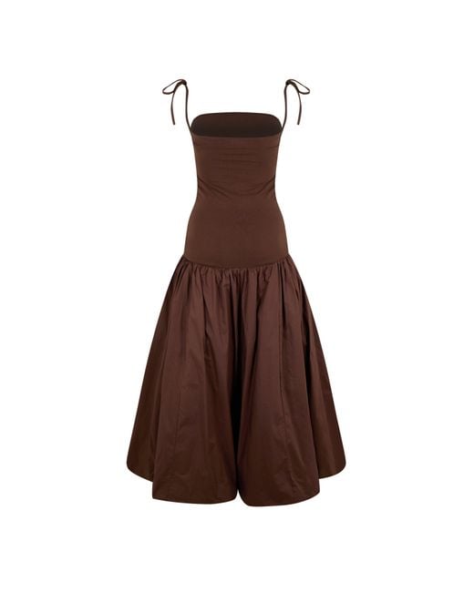 Amy Lynn Brown Amy Lynn Alexa Shoulder Tie Ultra Mini Peplum Dress