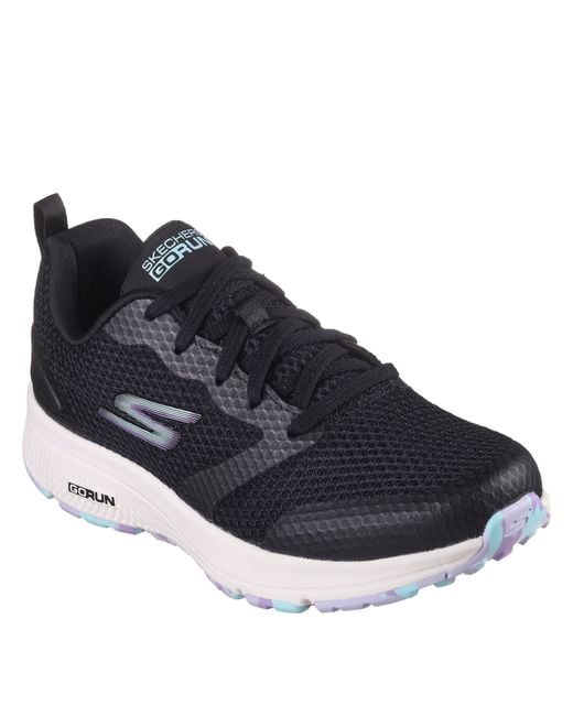 Skechers Blue Circular Mesh Lace Up W Marbled Rub Slip On Trainers