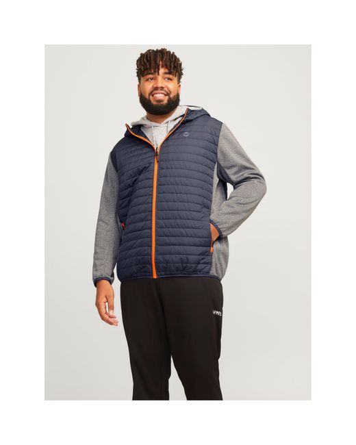 Jack & Jones Blue Lightweight Quilted Weather-Resistant Puffer Jacket for men