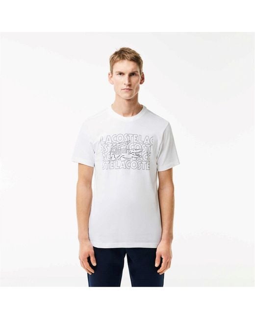 Lacoste White Box T Shirt for men