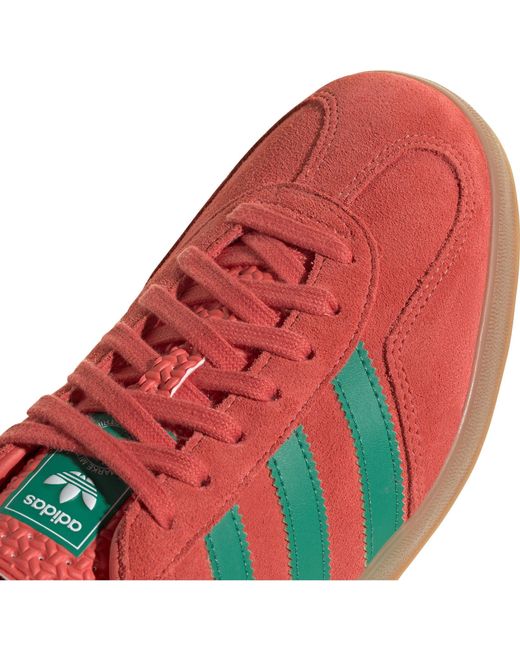 Adidas Originals Red Adults Gazelle Indoor Low-Top Trainers