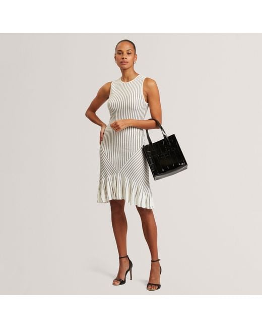 Ted Baker White Knitted Mini Dress