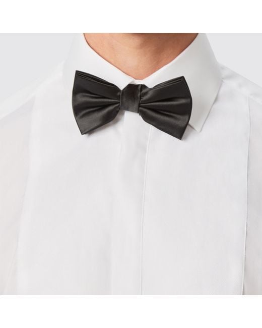 Twisted Tailor Black Ellroy Plain Bow Tie for men