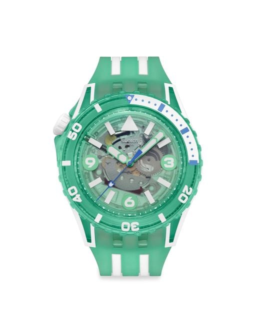 Swatch Green Scubaqua Analogue Quartz Watch for men