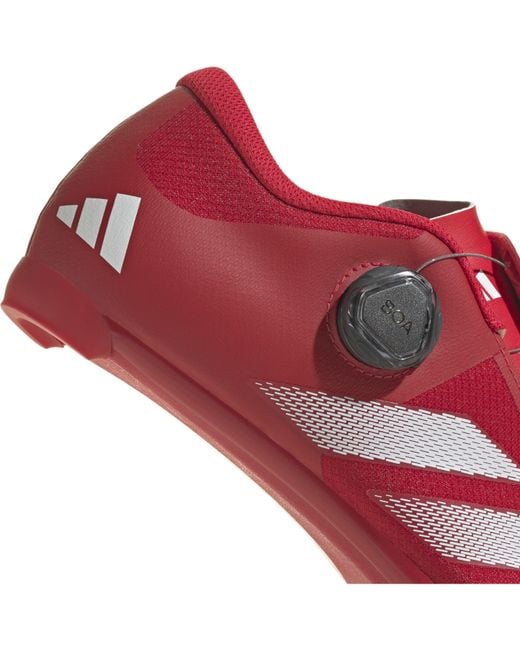 Adidas Red Tempo Stripes Boa Road Cycling Shoes for men