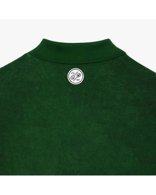 Lacoste Green Relaxed-fit Roland-garros Edition Terry Polo Shirt for men