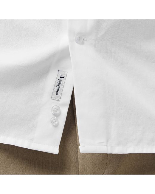 Aquascutum White Long Sleeve Tailored Fit Shirt for men