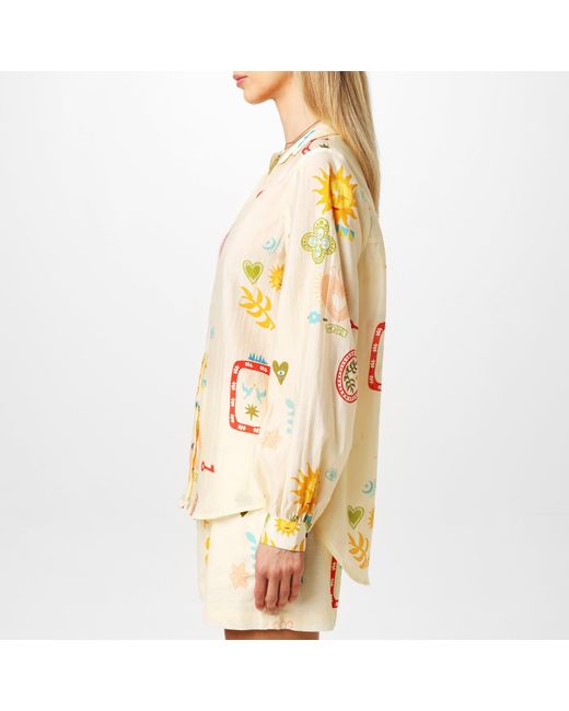 Never Fully Dressed Yellow Sundazed Long-Sleeve Patterned Shirt