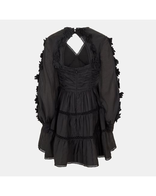 French Connection Black Aubrey Lace Mini Dress
