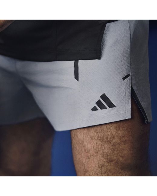 Adidas Gray D4T Pro Series Adistrong Workout Shorts for men