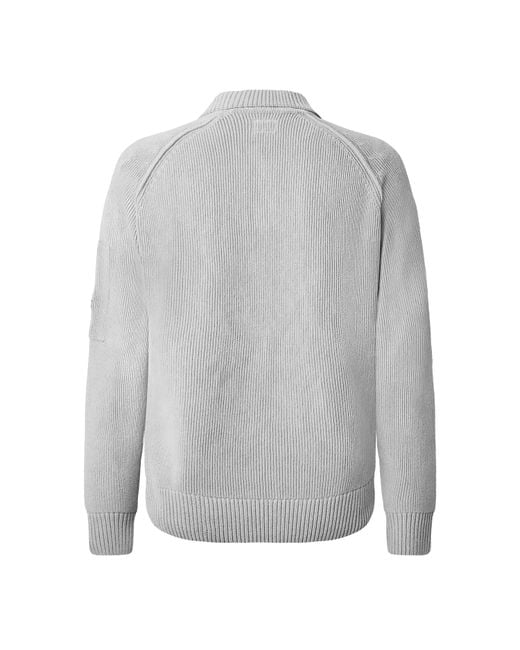 C P Company Gray Cp Chenille Polo Sn64 for men