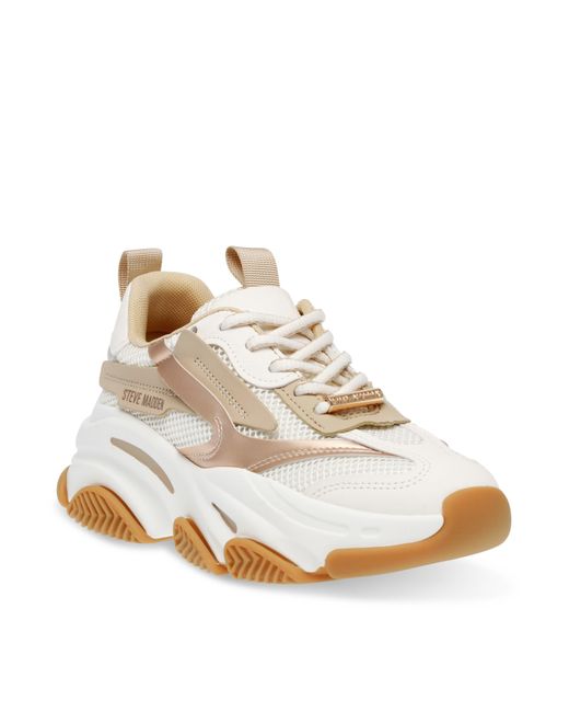 Steve Madden White Possession Chunky Trainers