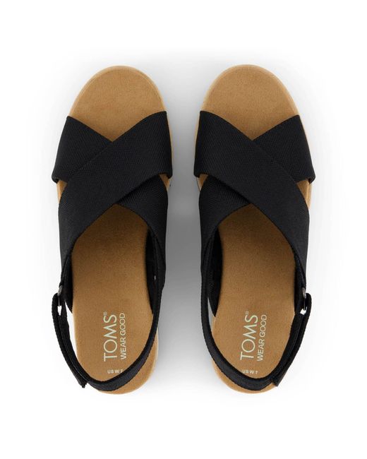 TOMS Black Venus Slingback
