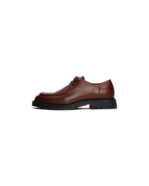 Tommy Hilfiger Brown Leather Moc Toe Formal Shoes for men