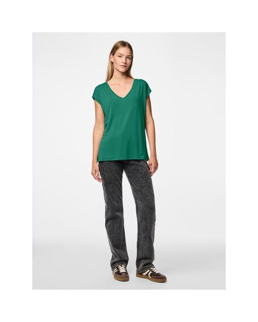 Pieces Green Regular Fit Knitted T-Shirt