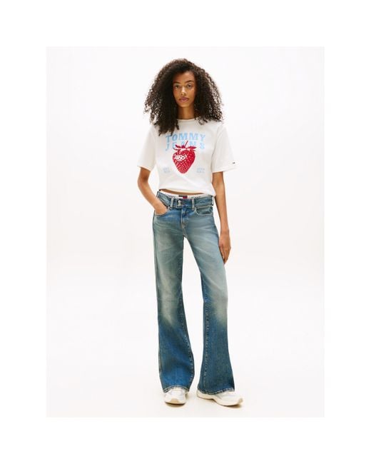 Tommy Hilfiger White Tj Strawbs Regular Fit T-Shirt