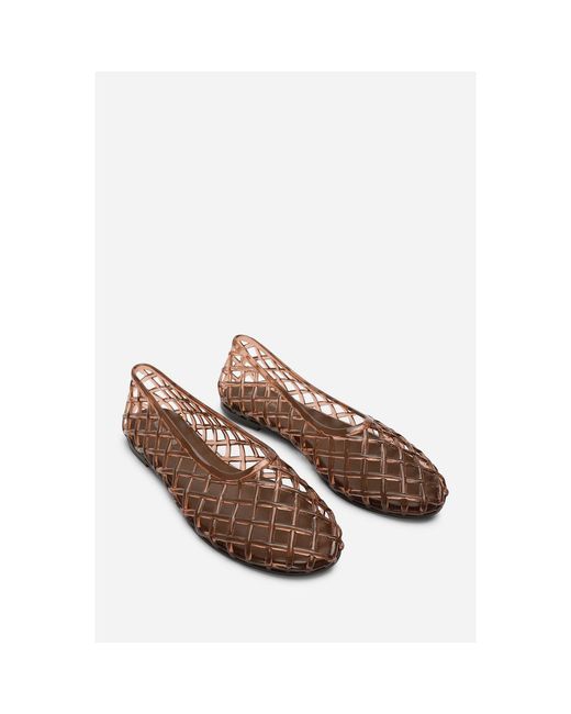 Where's That From Brown Where's Clear Jelly Ballet Pumps
