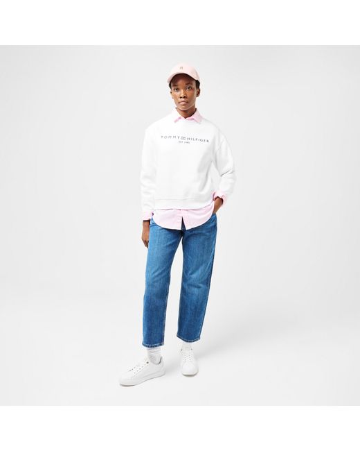 Tommy Hilfiger White Elevated Court Trainers
