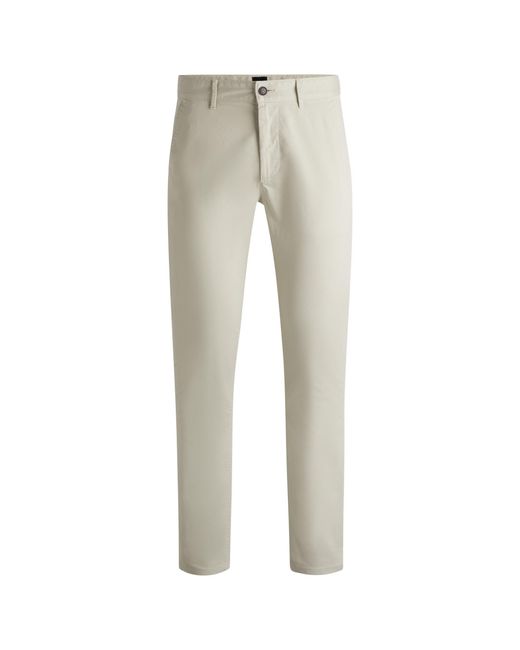 Boss Natural Chino Slim 10242156 01 Straight Leg Trousers for men