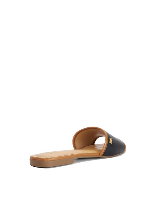 Dune Brown Laras Flat Sandals