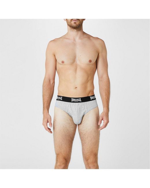 Lonsdale Gray 2Pk Brief for men