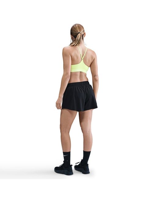 Nike Yellow Indy Light Support Padded Sports Bra