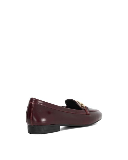 Dune Red Gladia Loafers