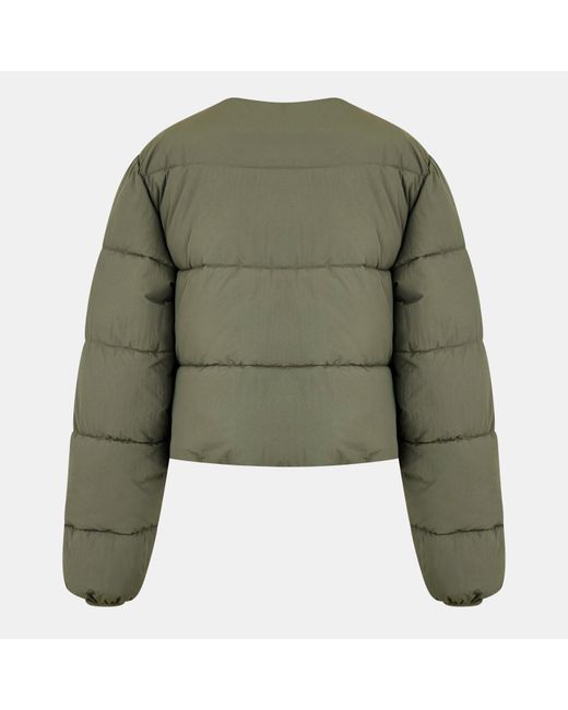 Jack Wills Green Interwoven Quilted Short Puffer Jacket