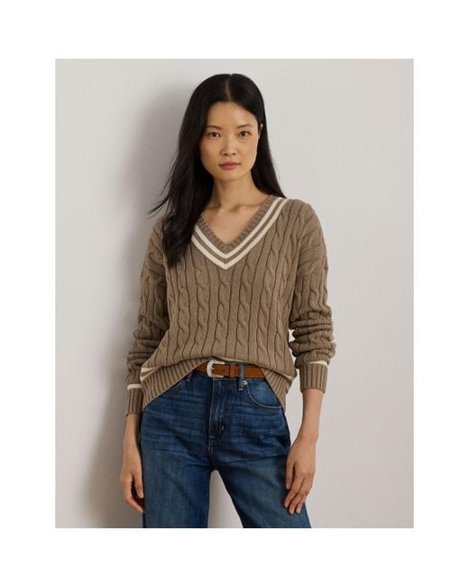 Ralph Lauren Brown Crew Neck Jumper