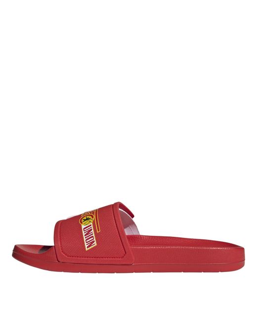 Adidas Red Adults Adilette Tnd Cloudfoam Quick-Drying Pool Sliders