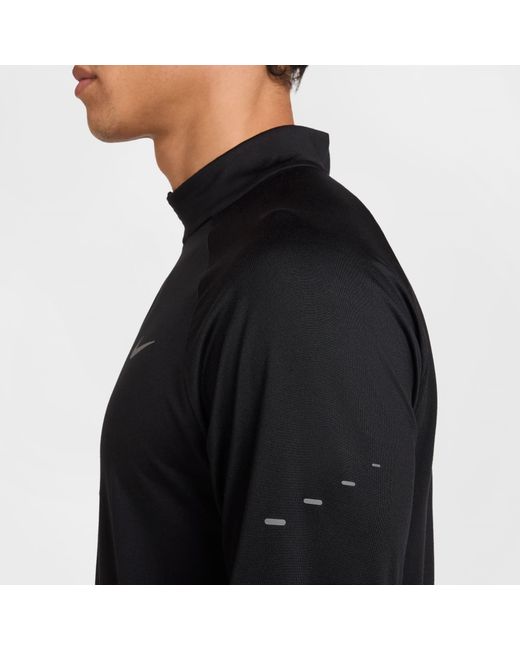 Nike Black Stride Dri-Fit 1/4-Zip Running Top for men