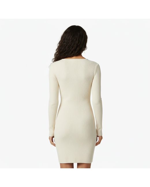 Jack Wills Natural Jw Twist Mini Knitted Jumper Dress