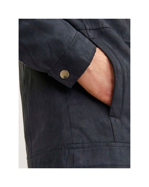 Jack & Jones Blue Dylan Biker Jacket for men