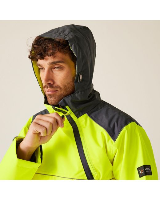 Regatta Yellow Hi-Vis Waterproof Insulated Reflective Overhead Bo for men