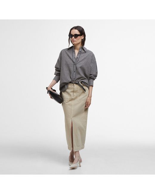 Barbour Gray Adaline Linen Shirt