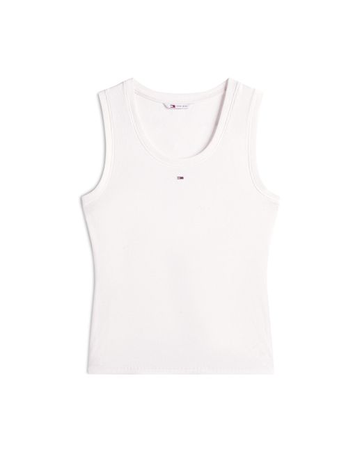 Tommy Hilfiger White Essentials Rib Tank Top