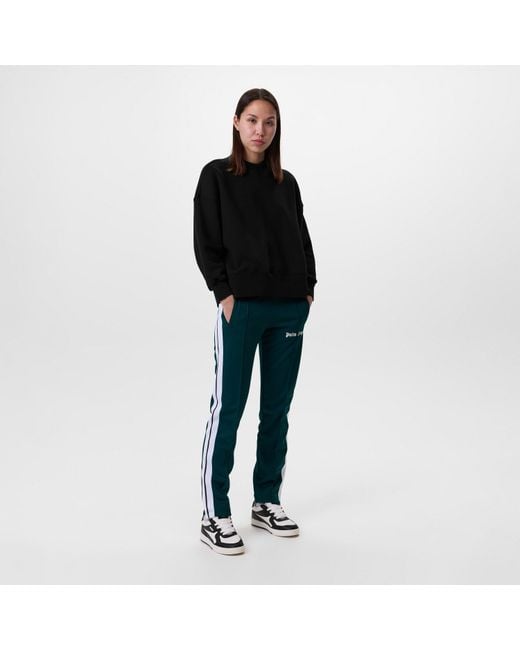 Palm Angels Black Classic Curved Logo Crew-neck Sweater