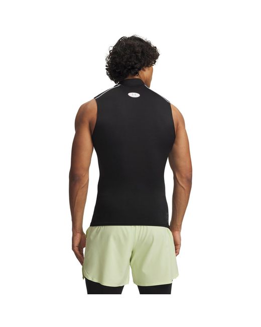 Under Armour Black Heatgear Neolast Sleeveless Mock Ultimate Reflective for men